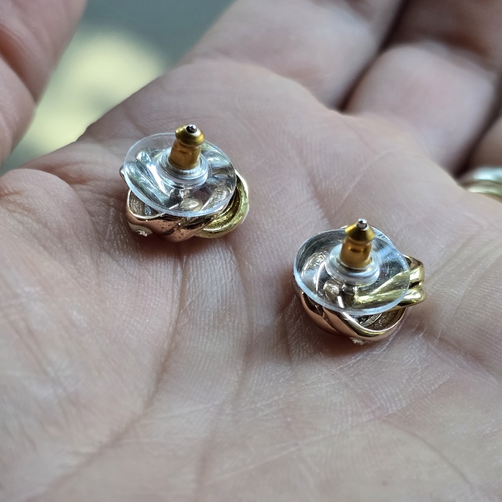 Tri Color 925 Silver Earrings and Pendant Set - Picture 4 of 6